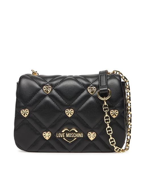BORSA PU QUILTED GRS NERO +STUDS LOVE MOSCHINO | JC4124PP1MLI0/000